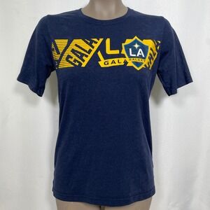 Los Angeles Galaxy MLS Soccer Navy Blue Yellow T-Shirt Youth LARGE 14/16